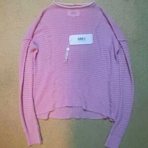 MM6 Maison Margiela pink distressed sweater xs